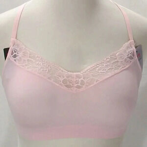 MEDIUM Maidenform DM7968 Fit To‎ Flirt Seamless Lace T-Back Pink NWT New wit